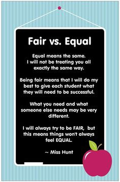 Fair vs. Equal More
