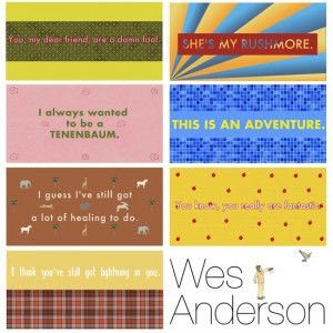 Quotes from Wes Anderson films Art Print