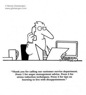 Customer service cartoon
