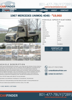 For 19 950 Here s a Unimog To Go With Your Unibrow