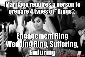... types of Rings: Engagement Ring Wedding Ring, Suffering, Enduring