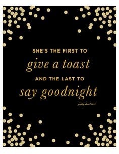 First - Toast - Say Goodnight - Cheers - Party Girl - Champagne Toast ...