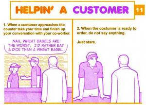 Dunkin' Donuts Customer Service Manual Comic