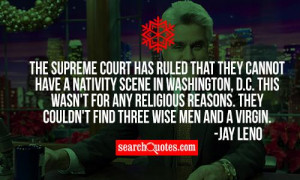 The Supreme Court has ruled that they cannot have a nativity scene in ...