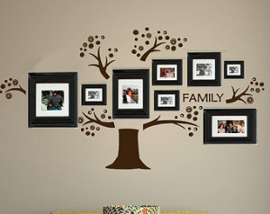 Family Tree Wall Decal vinyl words art photo gallery display, Home ...