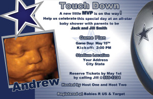 Dallas Cowboy Birthday Invitations