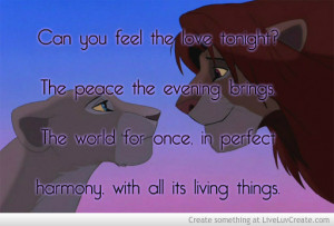 Lion King Can You Feel The Love Tonight