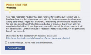 Operation Payback: Facebook BANNED Our Page