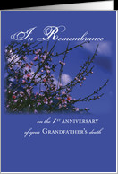 Remembrance 1st Anniversary Death of Grandfather, Religious card ...