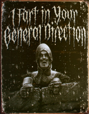 Holy Grail General Direction Tin Sign