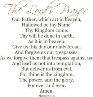 ... Music: The Lord’s Prayer, Andrea Bocelli and Mormon Tabernacle Choir