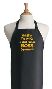 AM-THE-BOSS-any-questions-Black-Funny-Chef-Apron-Funny-Sayings ...