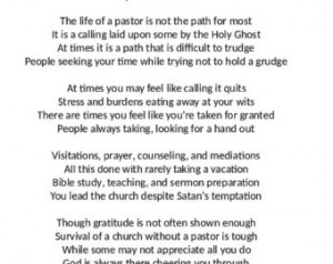Pastor Poem Pastor Poem. Often their hours are long, the pay minimal ...