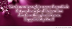 Happy Birthday Mom Quotes for Facebook