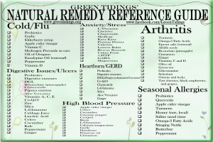 Natural Remedy Reference Guide Refrigerator Magnet