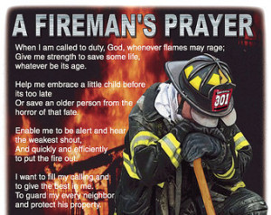 Firemans Prayer Firefighter Brother hood Fire and Rescue American ...