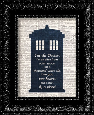 Doctor Who Matt Smith I'm An Alien Quote by TheRekindledPage, $8.98