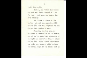 John F. Kennedy’s Reading Copy of the Inaugural Address