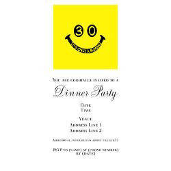 30th birthday smiley face invitations jpg height 250 amp width 250