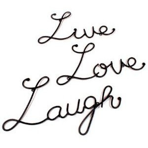 Metal Wall Words Live Love Laugh Sign Quote Home Decor Sculpture