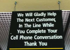Cell phone etiquette and bad manners