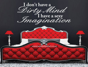 Dont Have A Dirty Mind Quote Wall Sticker