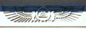 Winged sun disc above the masonic temple entrance at Port Adelaid ...