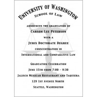 Class of 2015 or Class of 2016 Law School Graduation Announcements and ...