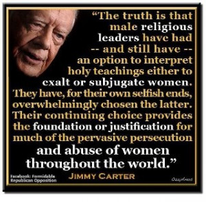 Jimmy Carter tells it like it is. Brave man.