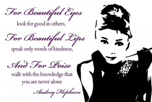AUDREY HEPBURN QUOTES PINK WALL ART