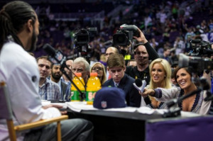 ... Super Bowl XLIX Media Day Tuesday, January 27, 2015, at the US Airways
