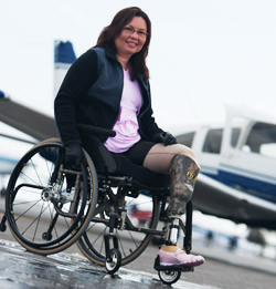 Tammy is an Iraq War veteran and lost both of her legs and severely ...