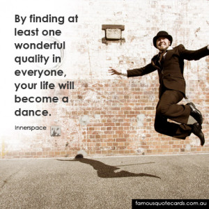 Quotecard Find one wonderful quality in everyone