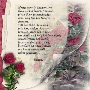 Poems For Mothers Birthday Who Passed Away – Mom Daughter Birthday ...