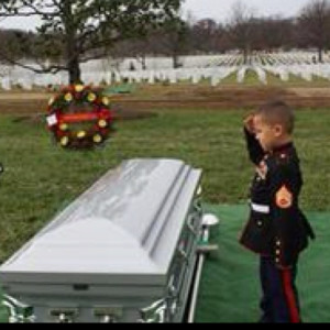 Little marine saying goodbye..