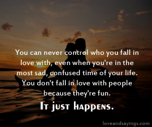 You Can Never Control who you fall in love with