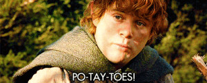 LOTR Sam Gamgee says potatoes