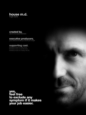 House M.D. Helvetica TV Series Poster