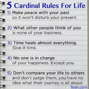 Cardinal Rules for Life