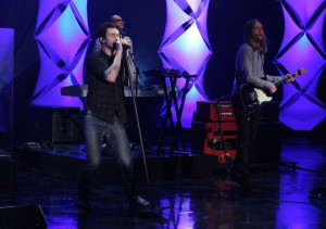 Maroon 5 performing 