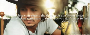 Johnny Depp Quote, facebook timeline cover photo.