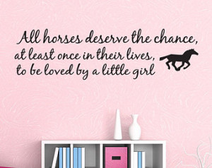 Love Horse Girls Western Decor Wall Quote Decal Art (v201) ...