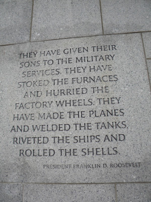 World War II Memorial, Washington DC. Memories Tablet, America W ...