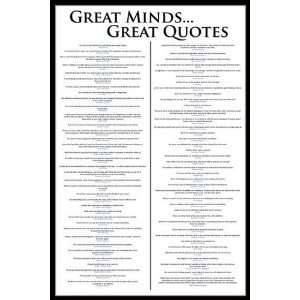 Great Minds Great Quotes MUSEUM WRAP CANVAS Print With Added Heavy