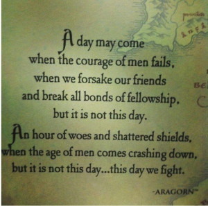Aragorn's speech!