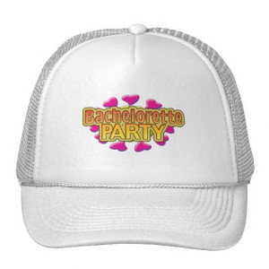 pink heart bachelorette party crazy neon wild fun trucker hat