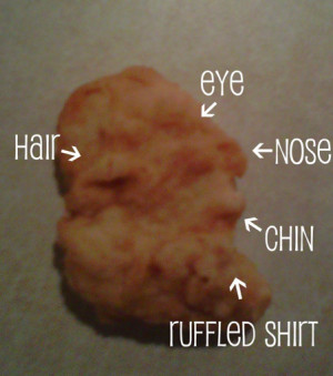 ... three year old mcdonald s chicken mcnugget that resembles president