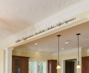 Coffee Latte Cappuccino Espresso Kitchen Wall Decal Quote