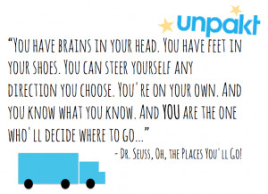 Unpakt - Moving - Dr. Seuss Quote