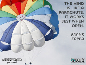 So with your parachute mind open - let's glide down to this week's ...